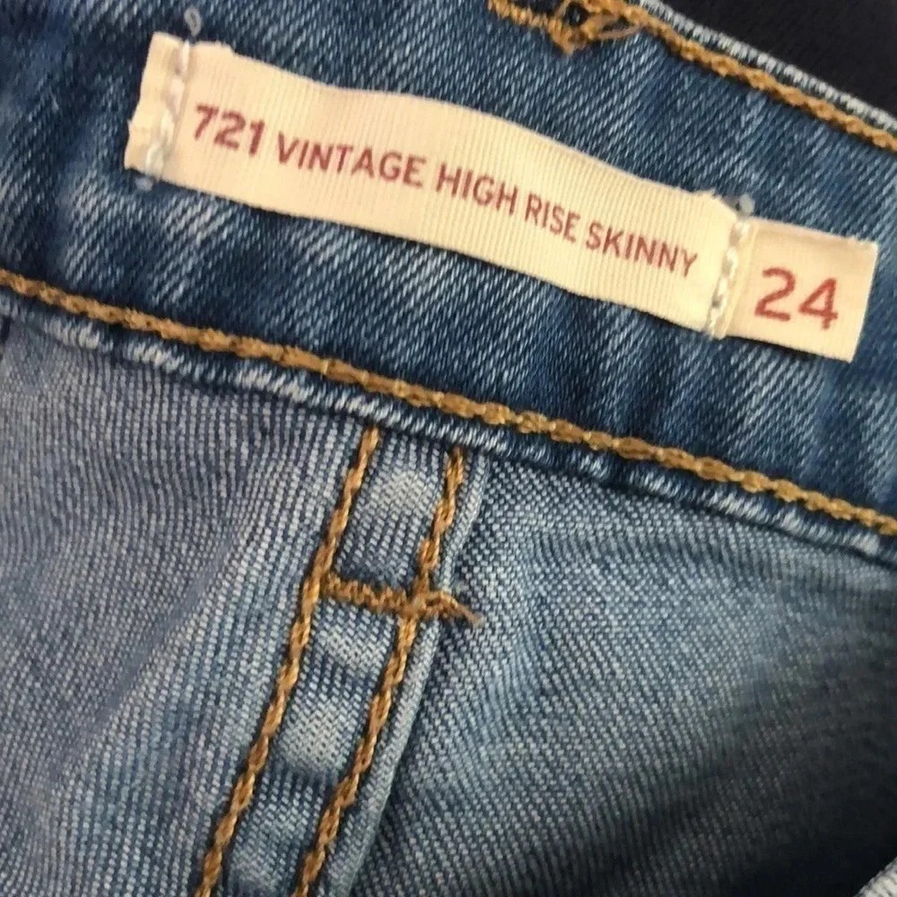 Levi’s Vintage High Rise Skinny Jeans Size 24 - Picture 6 of 8